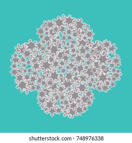 Vector Confetti Background Pattern. Element of design. Silver snowflakes on a blue background