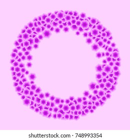 Vector Confetti Background Pattern. Element of design. Colored polygons on a pink background