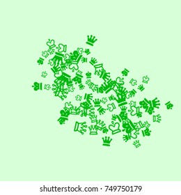 Vector Confetti Background Pattern. Element of design. Green chess pieces on a green background