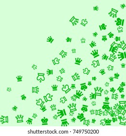 Vector Confetti Background Pattern. Element of design. Green chess pieces on a green background