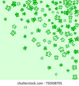 Vector Confetti Background Pattern. Element of design. Green chess pieces on a green background
