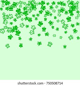 Vector Confetti Background Pattern. Element of design. Green chess pieces on a green background