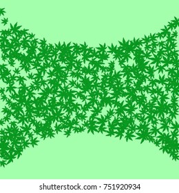 Vector Confetti Background Pattern. Element of design.  Colored leaves on a green background