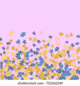 Vector Confetti Background Pattern. Element of design. Color puzzles on an pink background