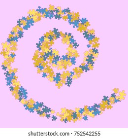 Vector Confetti Background Pattern. Element of design. Color puzzles on an pink background