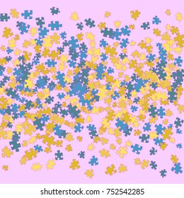 Vector Confetti Background Pattern. Element of design. Color puzzles on an pink background