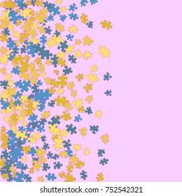 Vector Confetti Background Pattern. Element of design. Color puzzles on an pink background