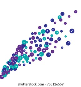 Vector Confetti Background Pattern. Element of design. Colored buttons on a white background