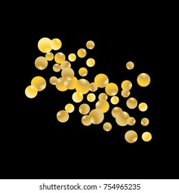 Vector Confetti Background Pattern. Element of design. Bubbles on an black background
