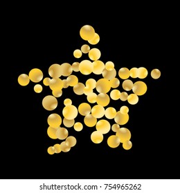 Vector Confetti Background Pattern. Element of design. Bubbles on an black background