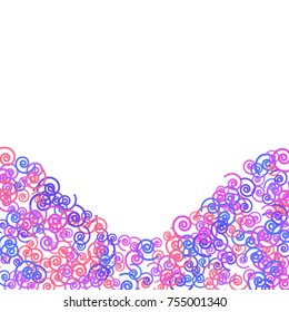 Vector Confetti Background Pattern. Element of design. Colored spirals on a white background