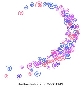 Vector Confetti Background Pattern. Element of design. Colored spirals on a white background