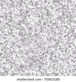 Vector Confetti Background Pattern. Element of design. Silver snowflakes on a white background