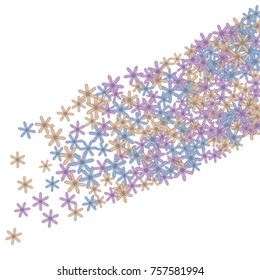 Vector Confetti Background Pattern. Element of design. Colored flowers on white background