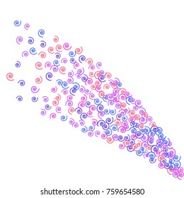  Vector Confetti Background Pattern. Element of design. Colored spirals on a white background