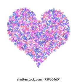  Vector Confetti Background Pattern. Element of design. Colored spirals on a white background