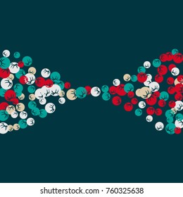 Vector Confetti Background Pattern. Element of design. Colored stylized berries on a turquoise background
