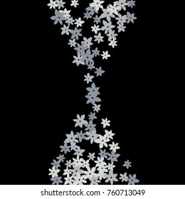 Vector Confetti Background Pattern. Element of design. Colored flowers on white background