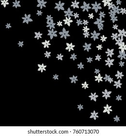 Vector Confetti Background Pattern. Element of design. Colored flowers on white background