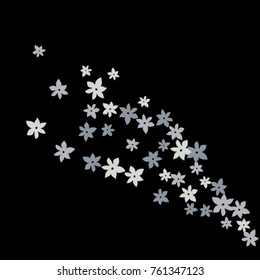 Vector Confetti Background Pattern. Element of design. Colored flowers on white background