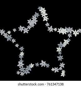 Vector Confetti Background Pattern. Element of design. Colored flowers on white background