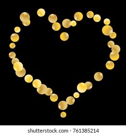 Vector Confetti Background Pattern. Element of design. Bubbles on an black background