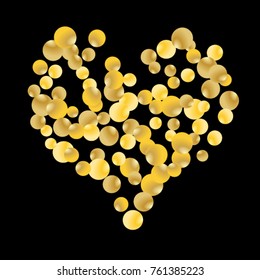 Vector Confetti Background Pattern. Element of design. Bubbles on an black background