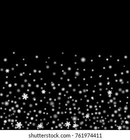 Vector Confetti Background Pattern. Element of design. Snow on a black background