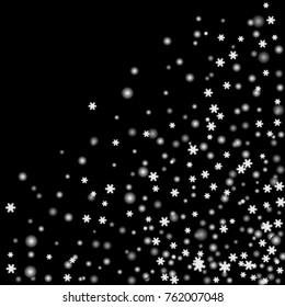 Vector Confetti Background Pattern. Element of design. Snow on a black background