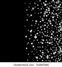 Vector Confetti Background Pattern. Element of design. Snow on a black background