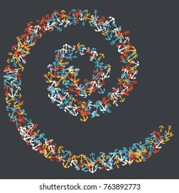 Vector Confetti Background Pattern. Element of design. Color anchors on a gray background