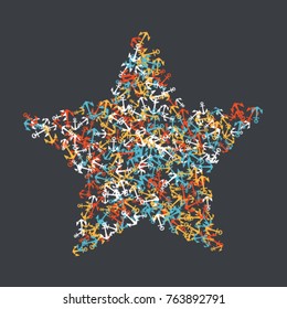 Vector Confetti Background Pattern. Element of design. Color anchors on a gray background