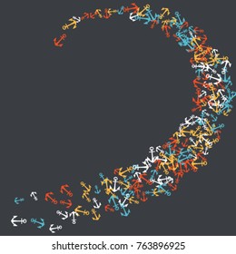 Vector Confetti Background Pattern. Element of design. Color anchors on a gray background