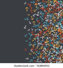 Vector Confetti Background Pattern. Element of design. Color anchors on a gray background