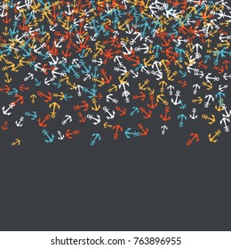 Vector Confetti Background Pattern. Element of design. Color anchors on a gray background