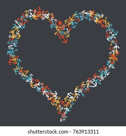 Vector Confetti Background Pattern. Element of design. Color anchors on a gray background