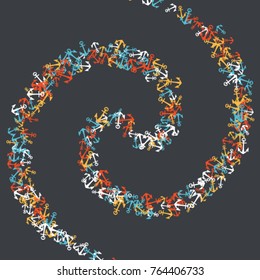 Vector Confetti Background Pattern. Element of design. Color anchors on a gray background