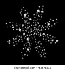 Vector Confetti Background Pattern. Element of design. Snow on a black background