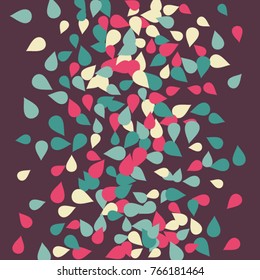 Vector Confetti Background Pattern. Element of design. Colored petals on a purple background