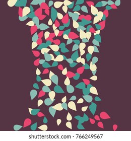 Vector Confetti Background Pattern. Element of design. Colored petals on a purple background