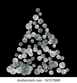 Vector Confetti Background Pattern. Element of design. Colorful bubbles on black background