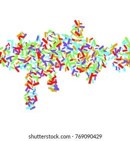 Vector Confetti Background Pattern. Element of design. Color confetti on a white background