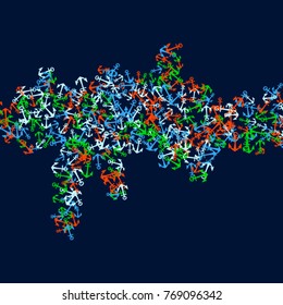 Vector Confetti Background Pattern. Element of design. Color anchors on a blue background