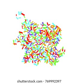 Vector Confetti Background Pattern. Element of design. Color confetti on a white background