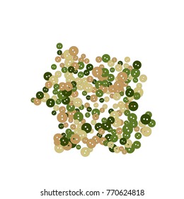 Vector Confetti Background Pattern. Element of design. Colored buttons on a white background
