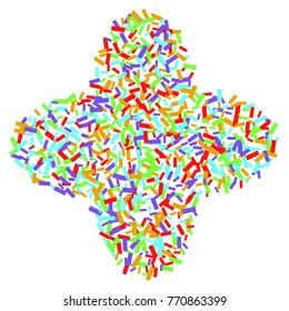 Vector Confetti Background Pattern. Element of design. Color confetti on a white background