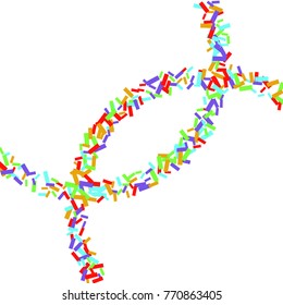 Vector Confetti Background Pattern. Element of design. Color confetti on a white background