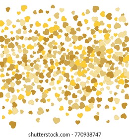 Vector Confetti Background Pattern. Element of design. Colored hearts on a white background