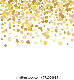 Vector Confetti Background Pattern. Element of design. Colored hearts on a white background