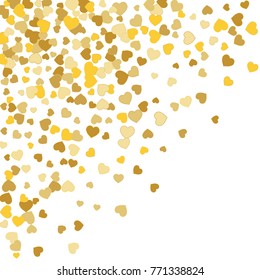 Vector Confetti Background Pattern. Element of design. Colored hearts on a white background